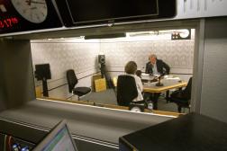 Gwyneth Williams and Roger Bolton recording feedback for BBC Radio 4 Gwyneth Williams and Roger Bolton recording feedback for BBC Radio 4